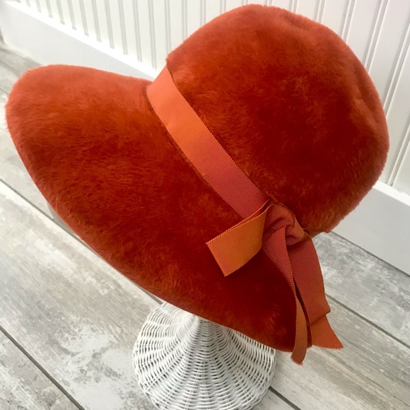 Burnt Orange Vintage Martelle Hat - Picture 1 of 8